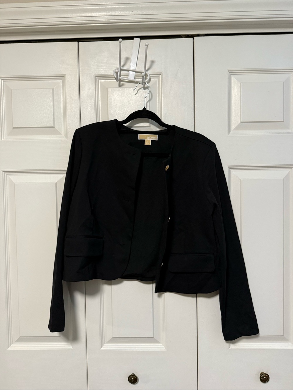 Michael Kors Black Collarless Blazer Jacket